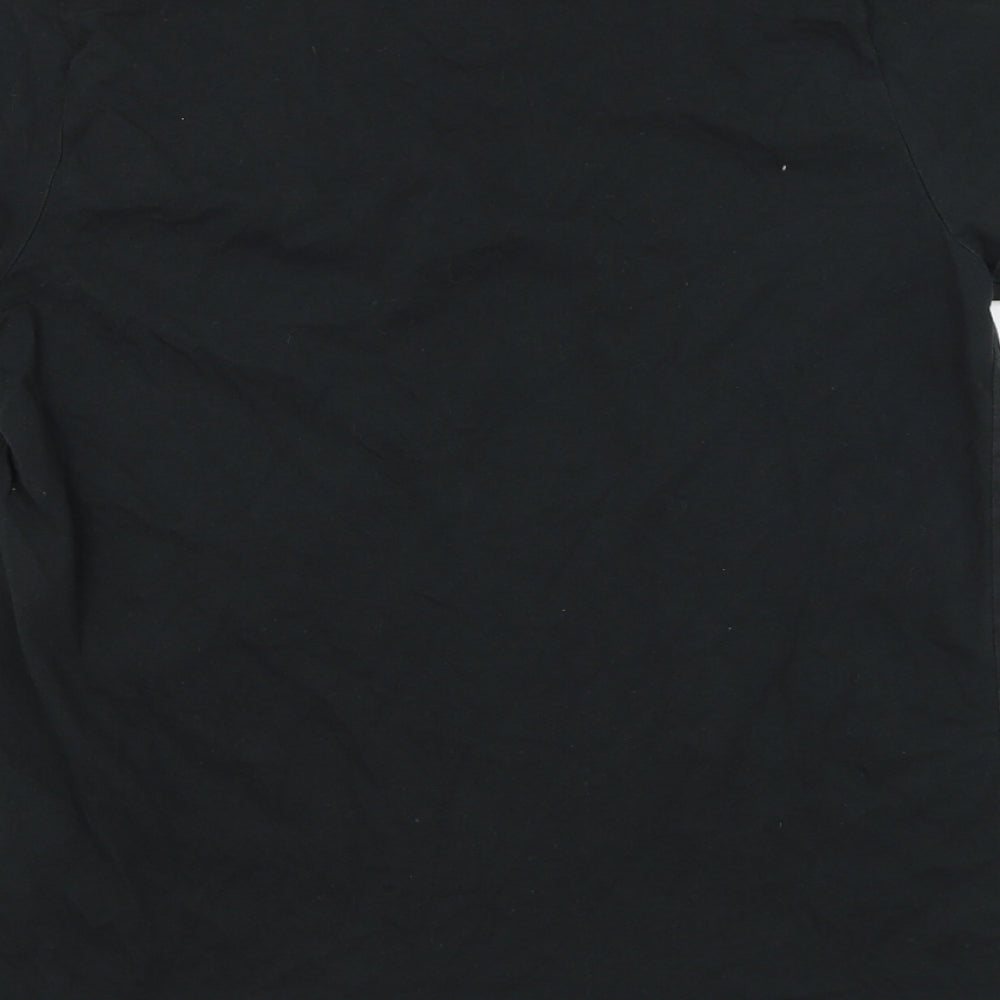 Ralph Lauren Mens Black  Cotton  T-Shirt Size S V-Neck
