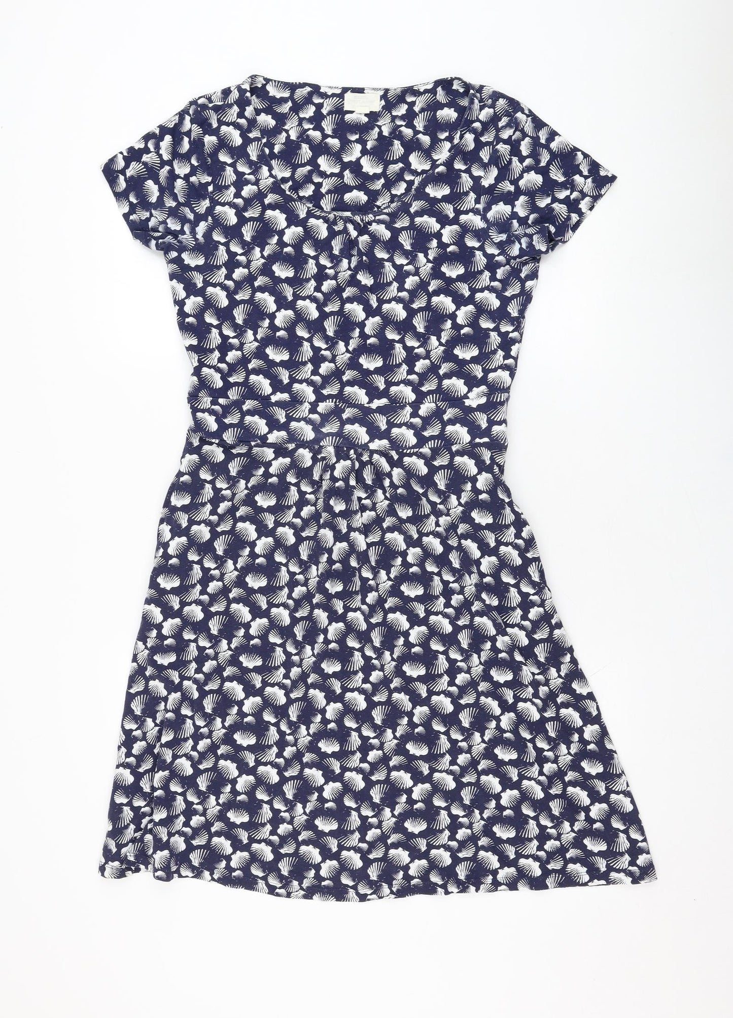Mountain Warehouse Womens Blue  Cotton Skater Dress  Size 10  Scoop Neck Pullover