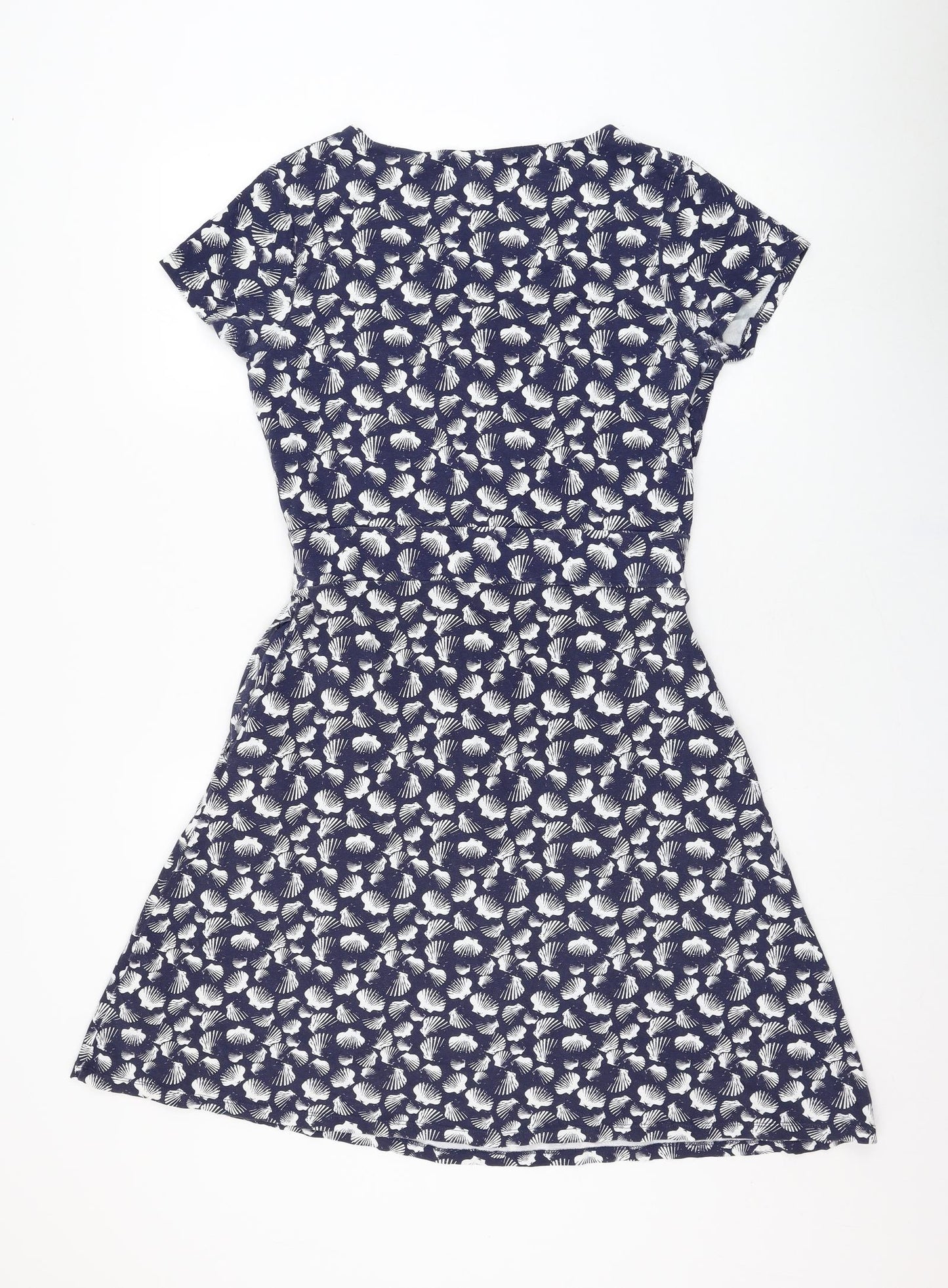 Mountain Warehouse Womens Blue  Cotton Skater Dress  Size 10  Scoop Neck Pullover