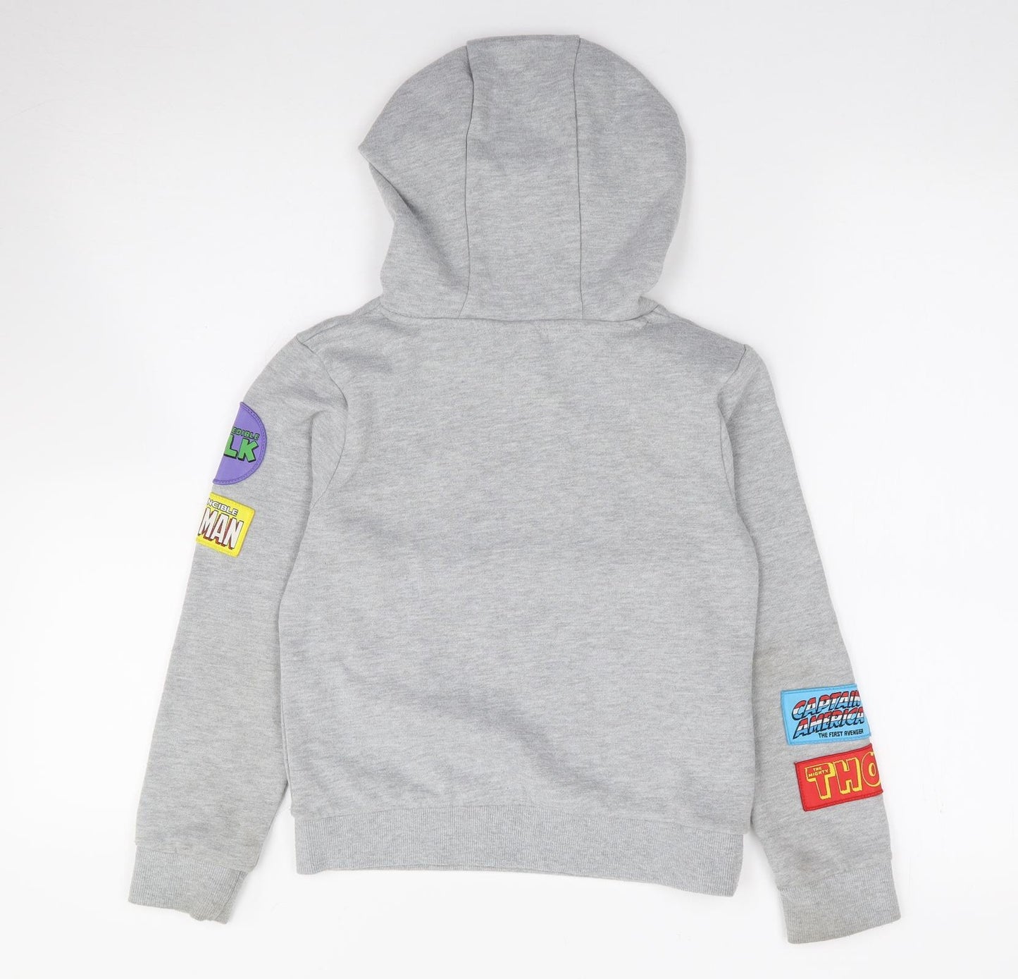 Sports Direct Boys Grey  Polyester Pullover Hoodie Size 9-10 Years  Pullover - Marvel