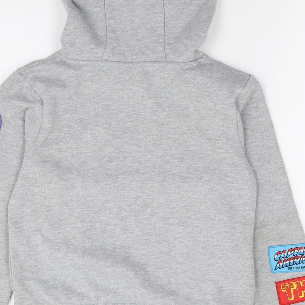Sports Direct Boys Grey  Polyester Pullover Hoodie Size 9-10 Years  Pullover - Marvel
