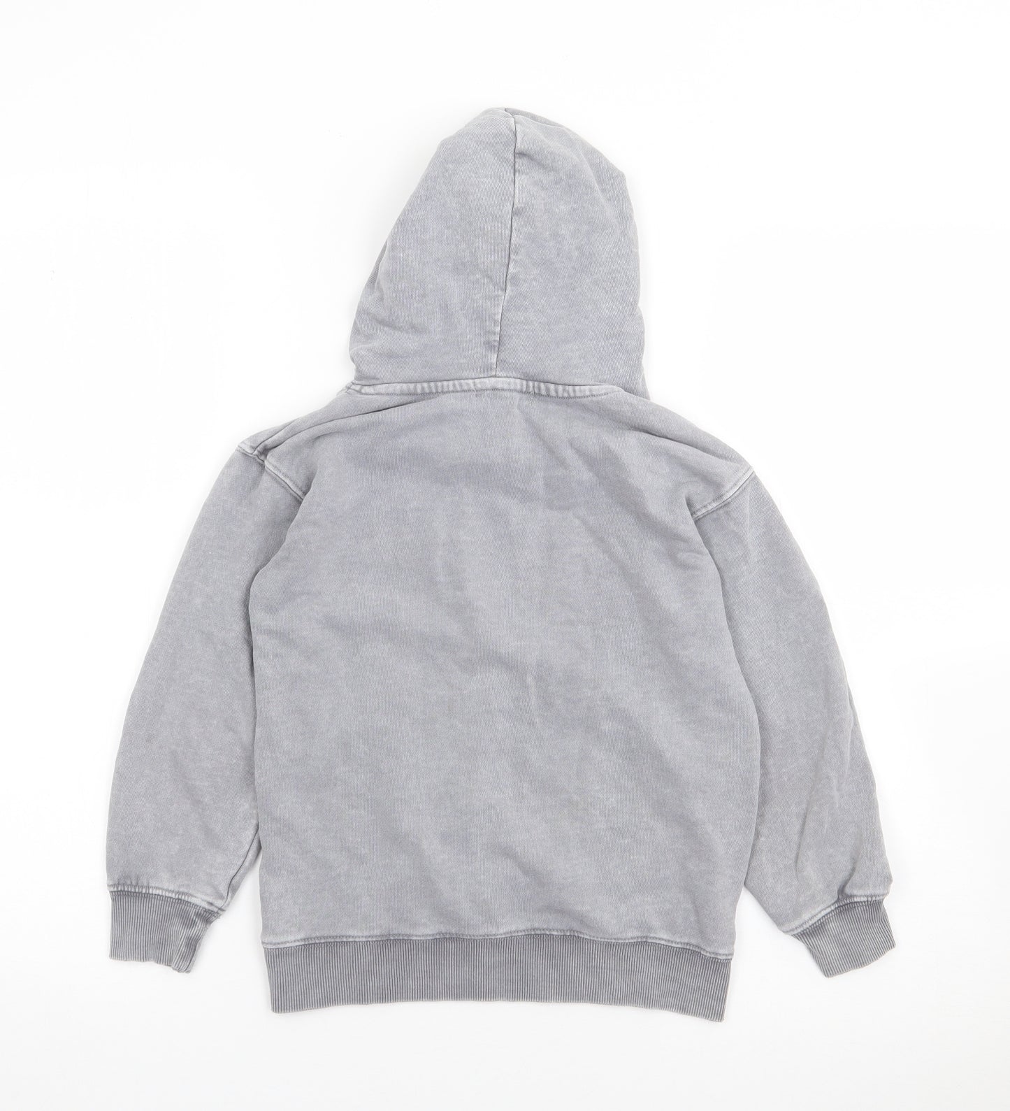 H&M Boys Grey  Cotton Pullover Hoodie Size 6-7 Years  Pullover
