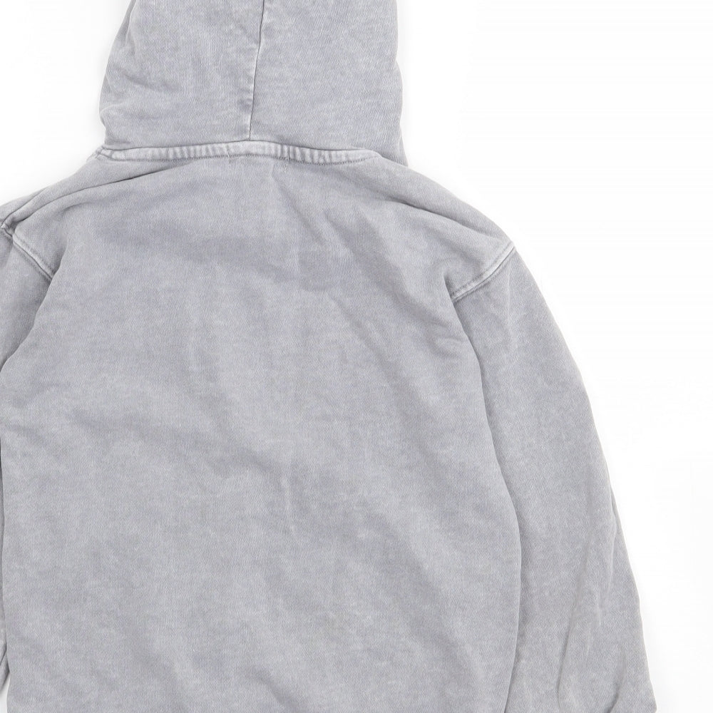 H&M Boys Grey  Cotton Pullover Hoodie Size 6-7 Years  Pullover