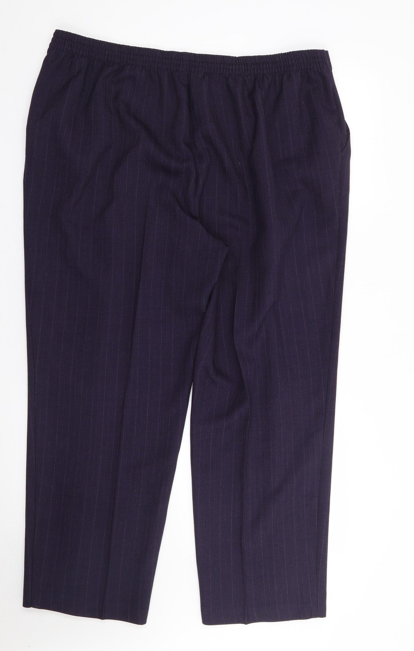 Preworn Womens Purple  Polyester Trousers  Size 37 in L27 in Regular