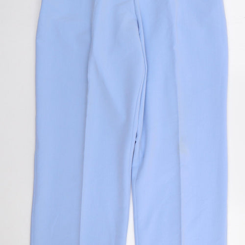 Julipa Womens Blue  Polyester Trousers  Size 14 L30 in Regular Zip