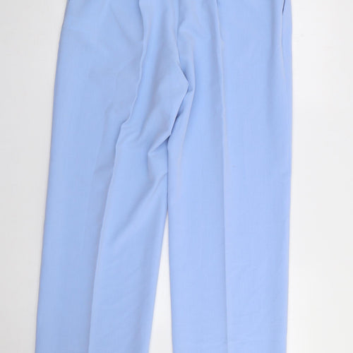 Julipa Womens Blue  Polyester Trousers  Size 14 L30 in Regular Zip