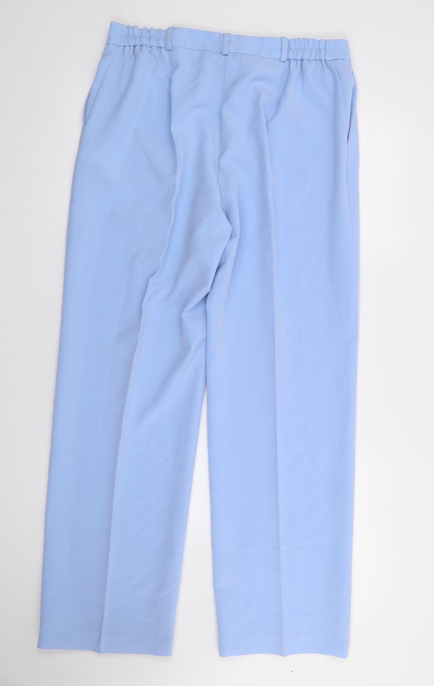 Julipa Womens Blue  Polyester Trousers  Size 14 L30 in Regular Zip