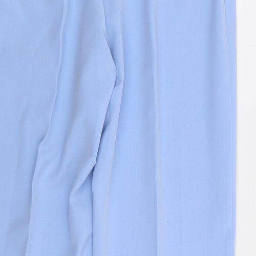 Julipa Womens Blue  Polyester Trousers  Size 14 L30 in Regular Zip
