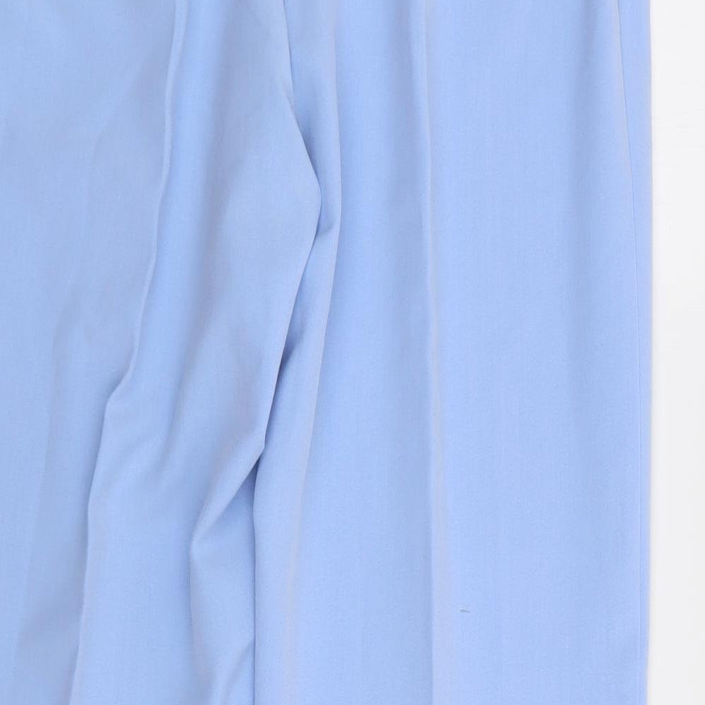 Julipa Womens Blue  Polyester Trousers  Size 14 L30 in Regular Zip