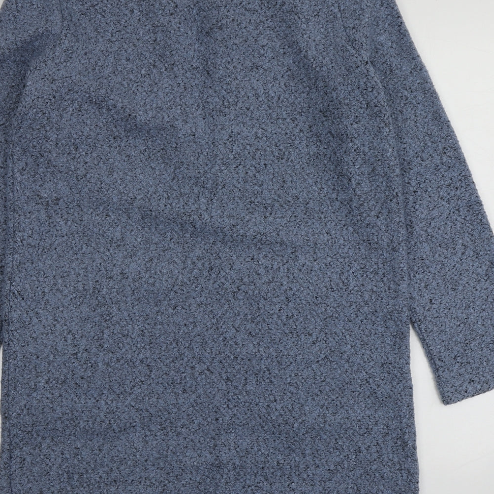 TU Womens Blue V-Neck  Polyester Cardigan Jumper Size S