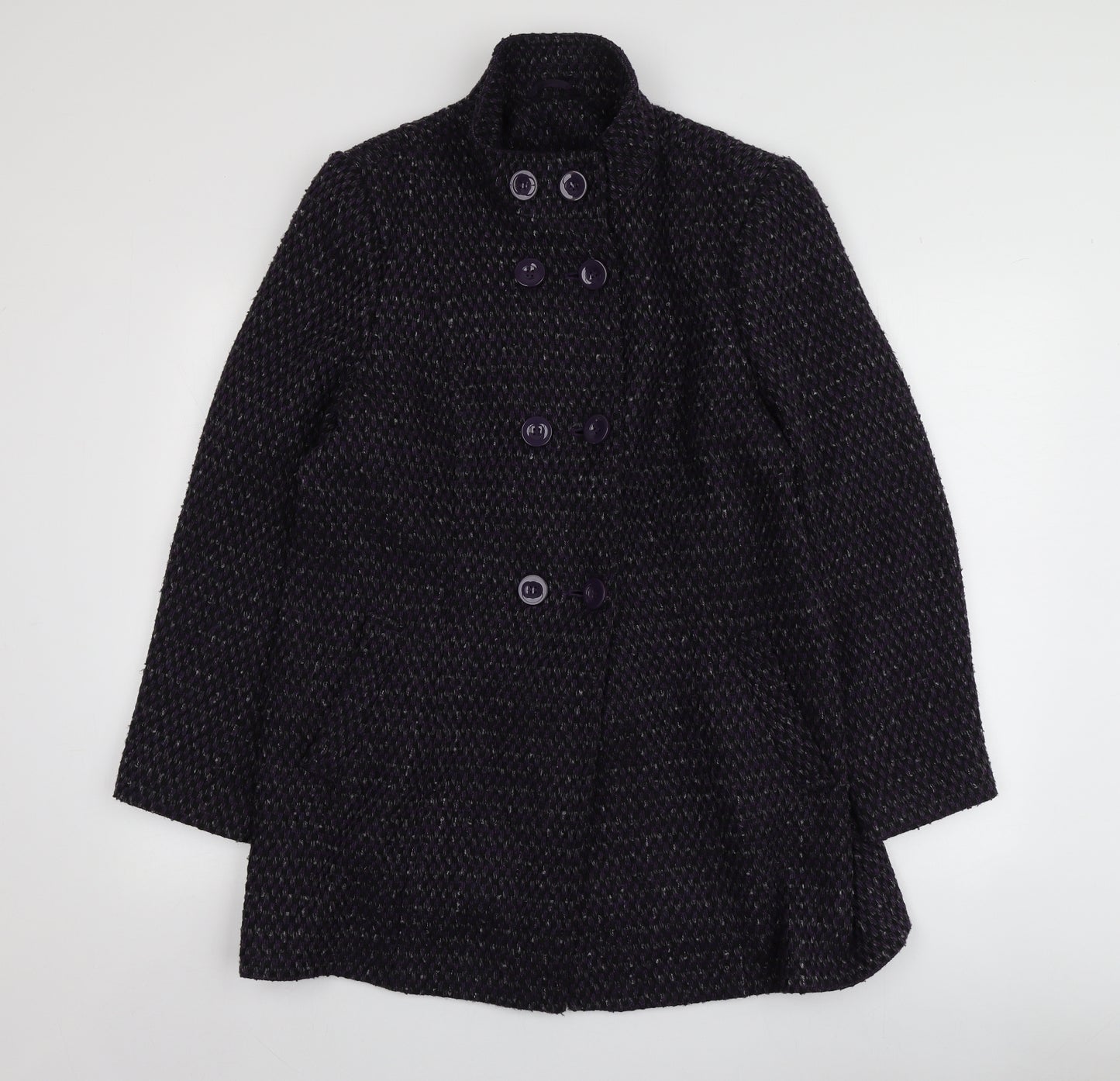 EWM Womens Purple   Overcoat Coat Size S