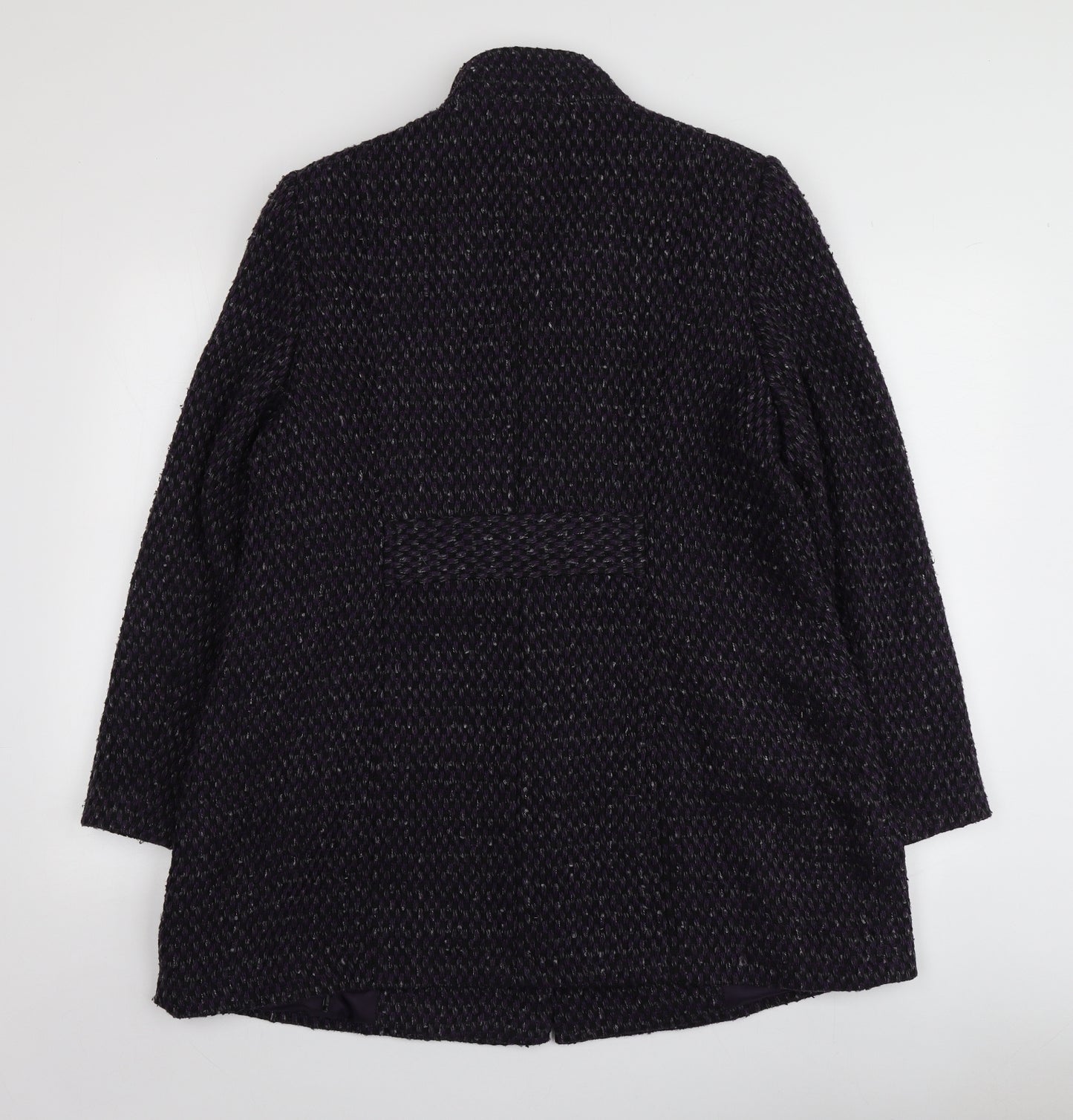 EWM Womens Purple   Overcoat Coat Size S
