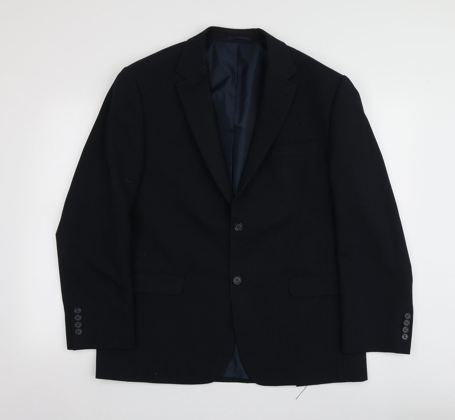 Lee Greenwood Mens Blue  Polyester Jacket Suit Jacket Size S