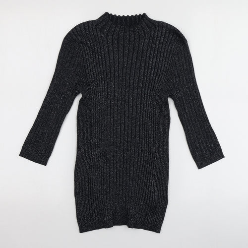 Atmoshpere Womens Black High Neck  Viscose Pullover Jumper Size 10