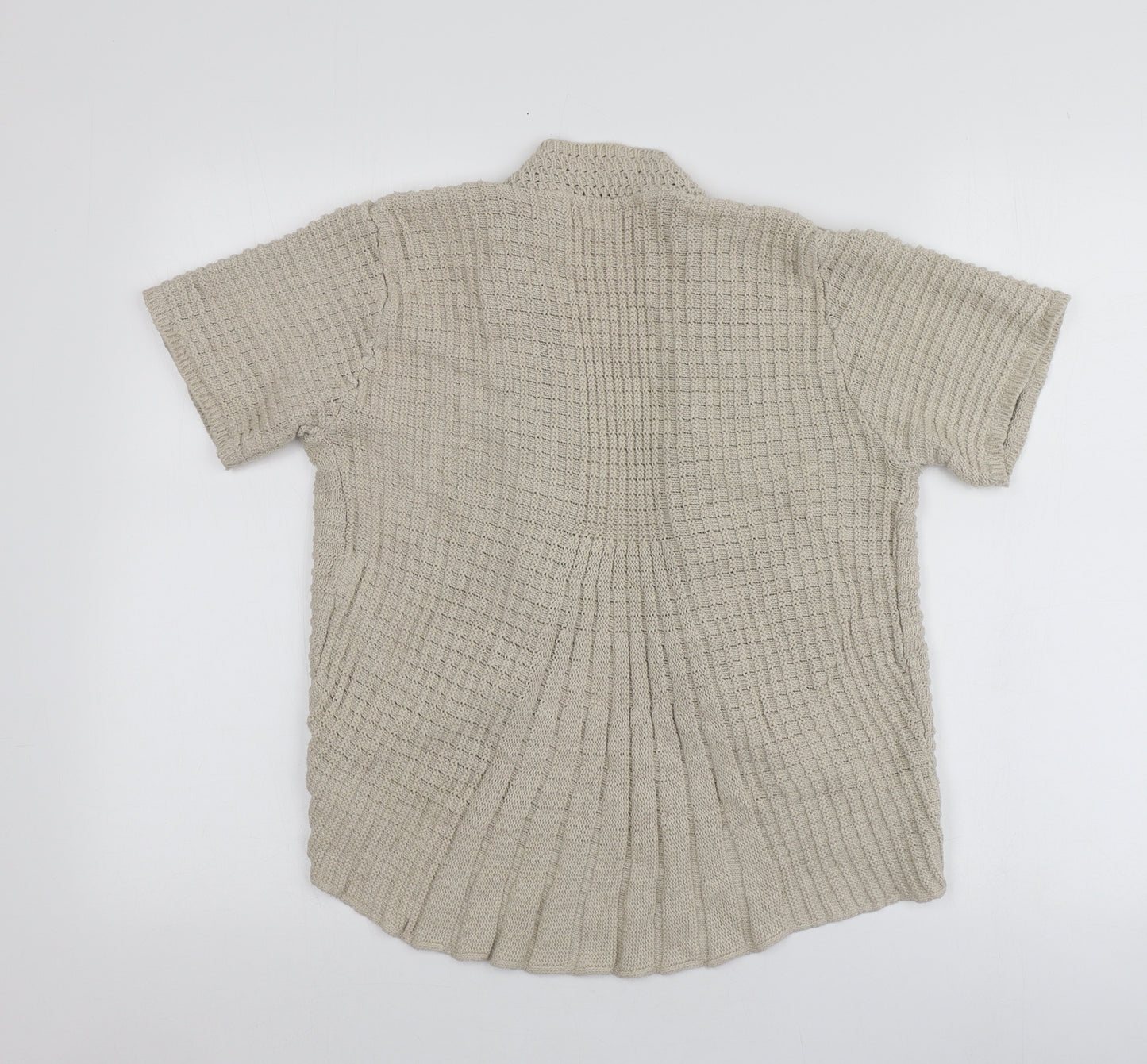 Pure&Natural Womens Beige V-Neck  Cotton Shrug Jumper Size L