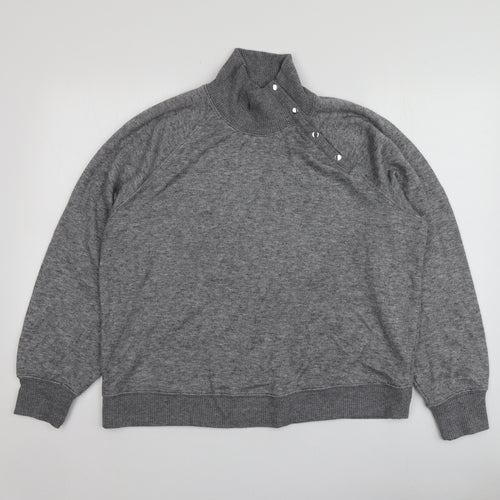 NEXT Womens Grey High Neck  Viscose Pullover Jumper Size L