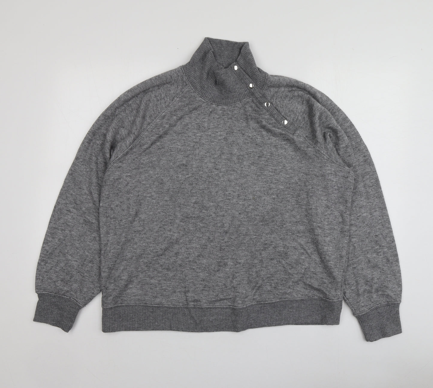 NEXT Womens Grey High Neck  Viscose Pullover Jumper Size L
