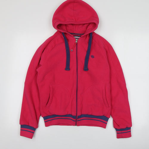 Backswing Womens Pink  Polyester Full Zip Hoodie Size 10