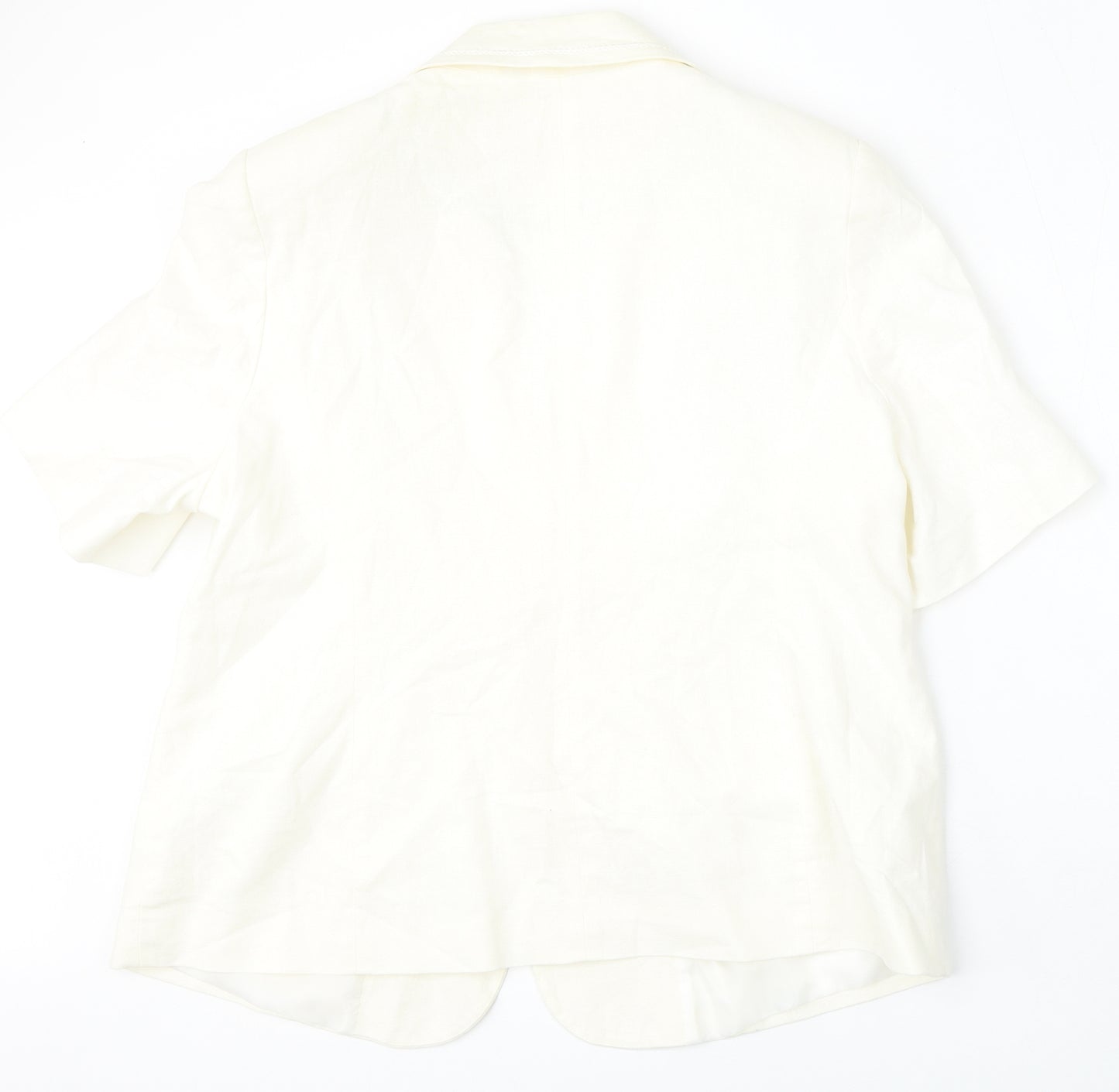 BM Collection Womens Beige  Linen Jacket Blazer Size 20
