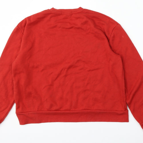 Primark Womens Red  Polyester Pullover Sweatshirt Size S