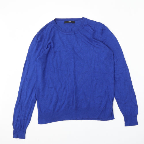 George Womens Blue Round Neck  Viscose Pullover Jumper Size 10