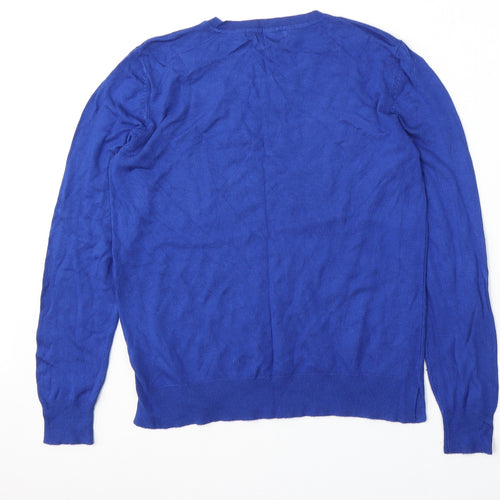 George Womens Blue Round Neck  Viscose Pullover Jumper Size 10