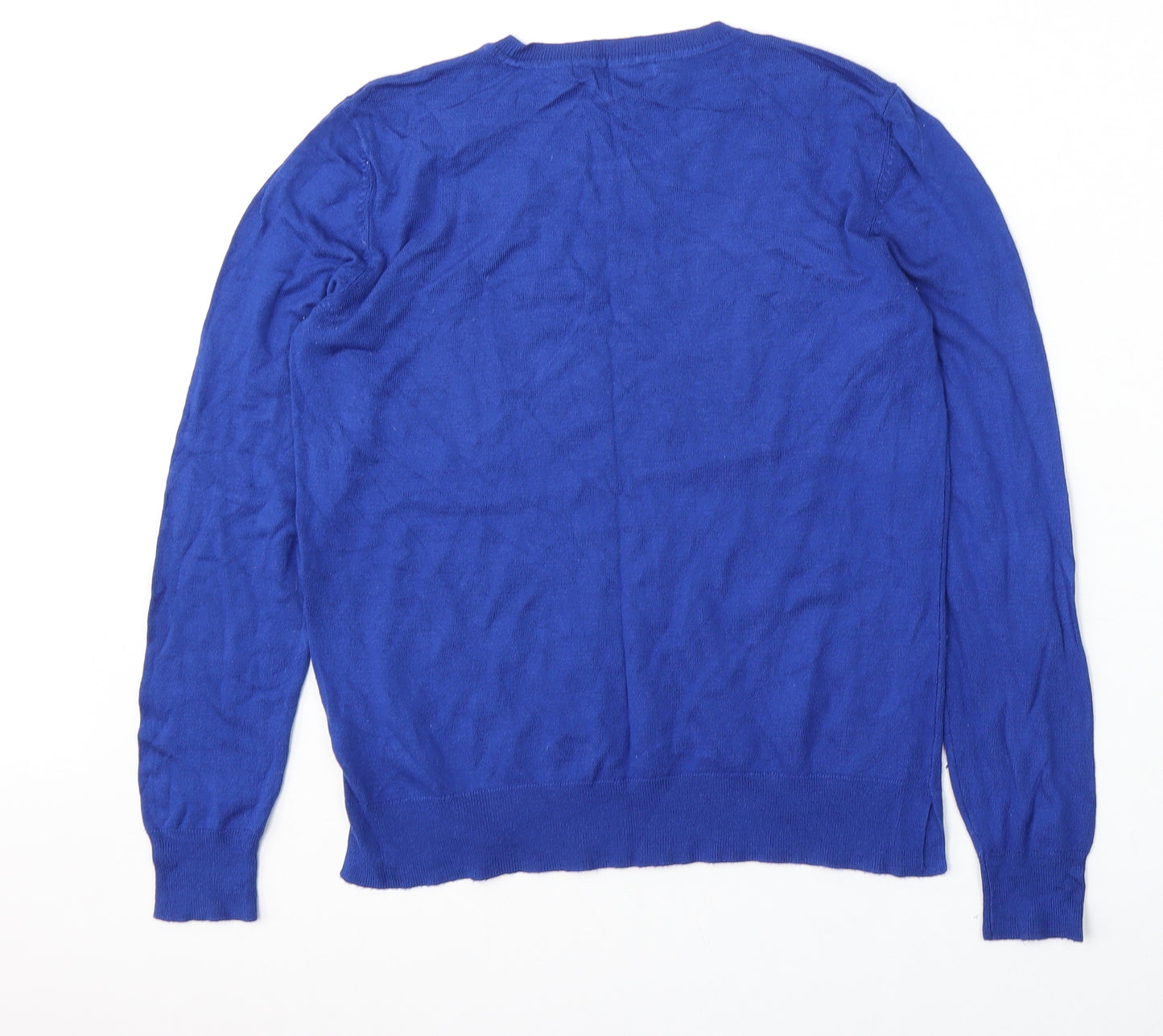 George Womens Blue Round Neck  Viscose Pullover Jumper Size 10