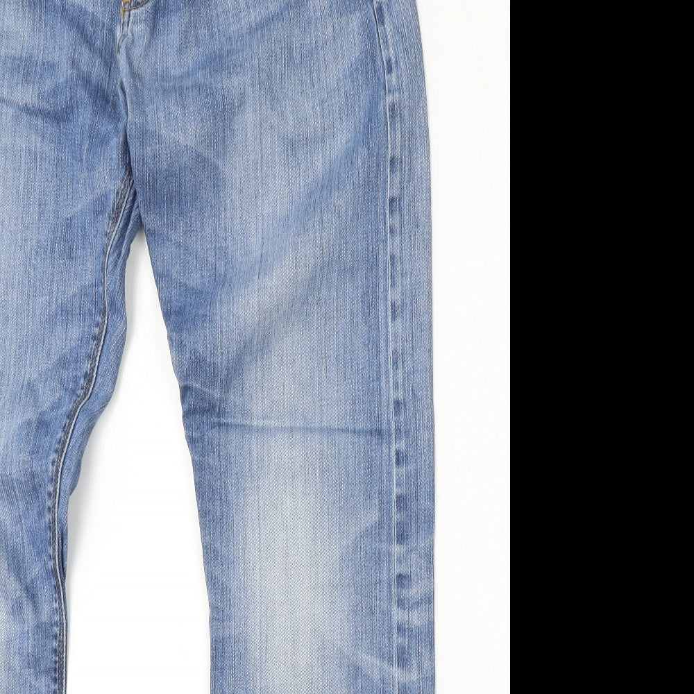 Superdry Mens Blue  Cotton Straight Jeans Size 38 L35 in Regular Button