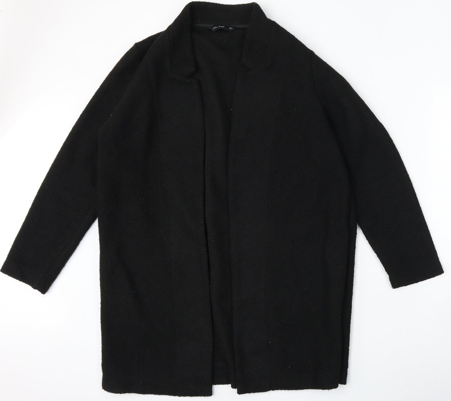 F&F Womens Black V-Neck  Polyester Cardigan Jumper Size 16