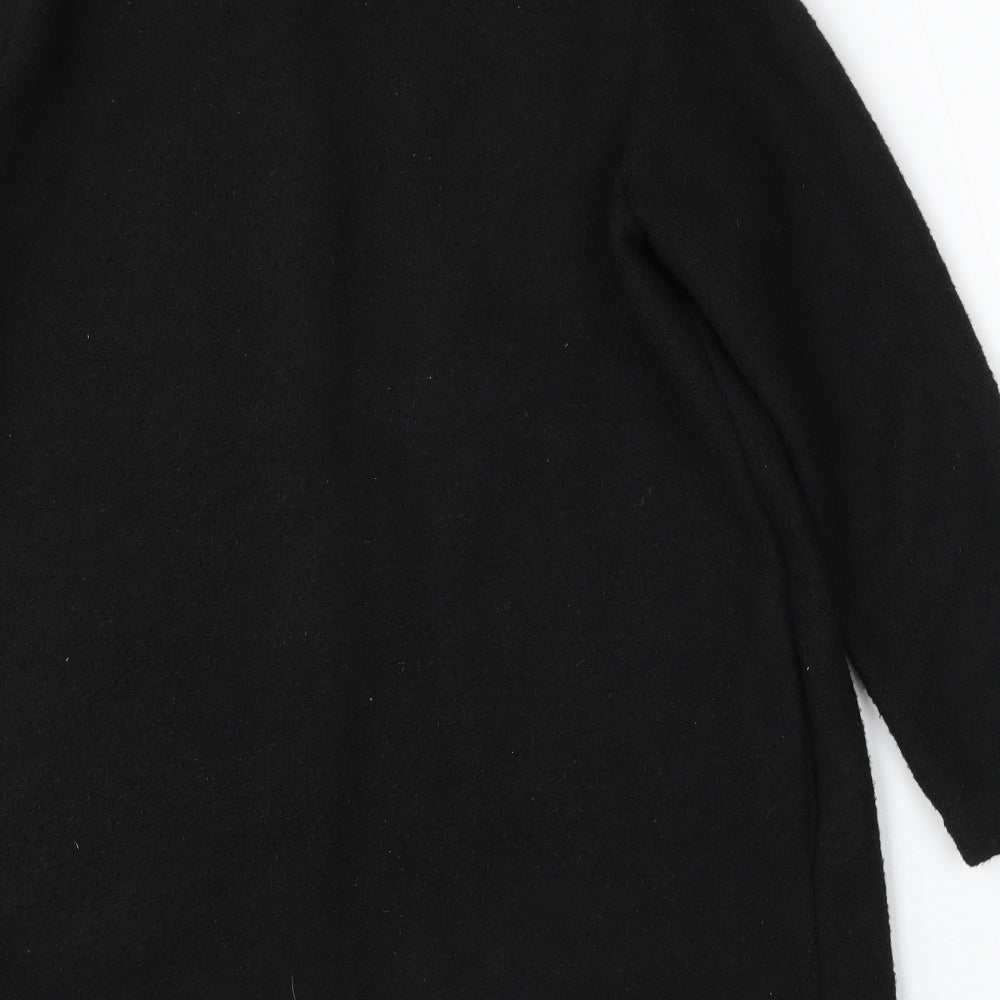 F&F Womens Black V-Neck  Polyester Cardigan Jumper Size 16