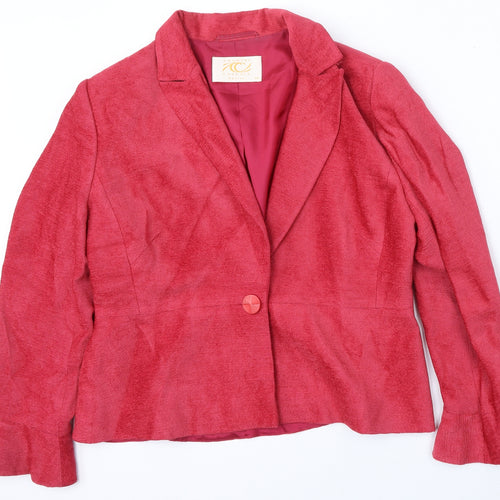 Country Casuals Womens Pink  Viscose Jacket Blazer Size 14