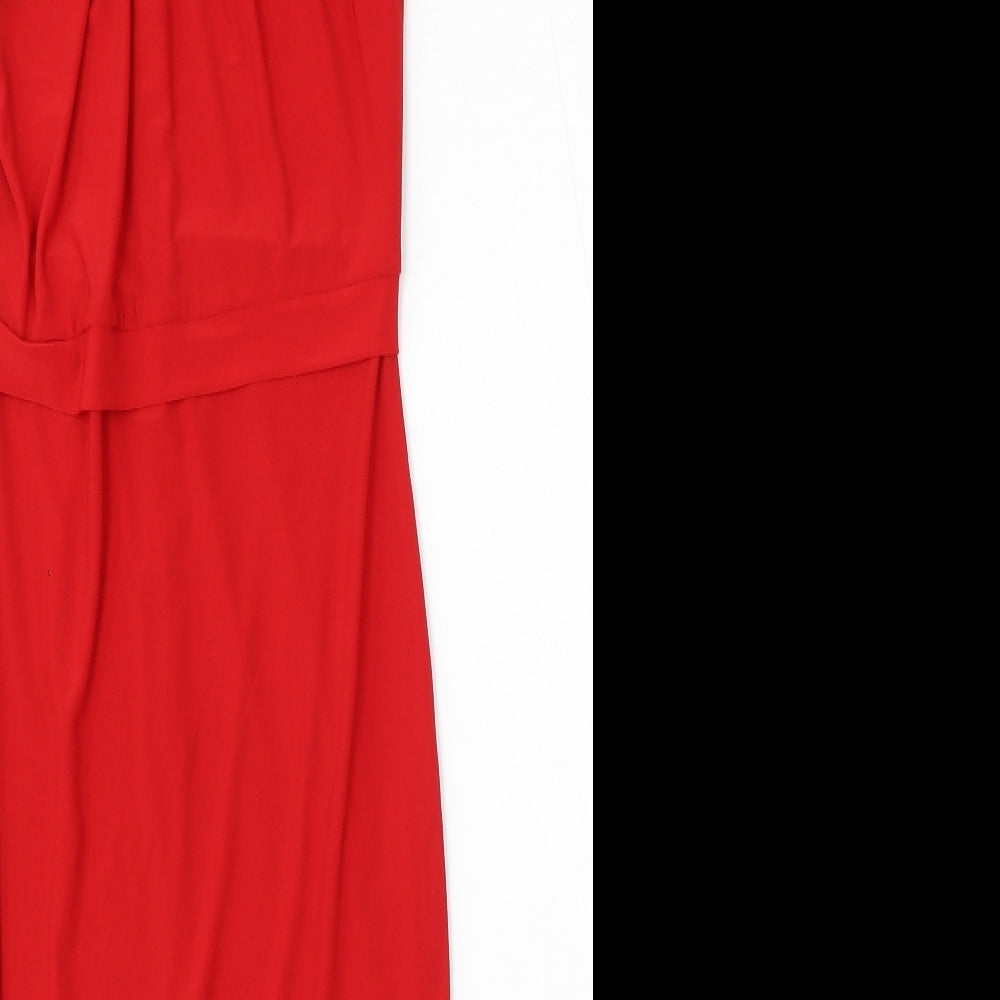 Miusol Womens Red  Polyester Pencil Dress  Size XS  V-Neck