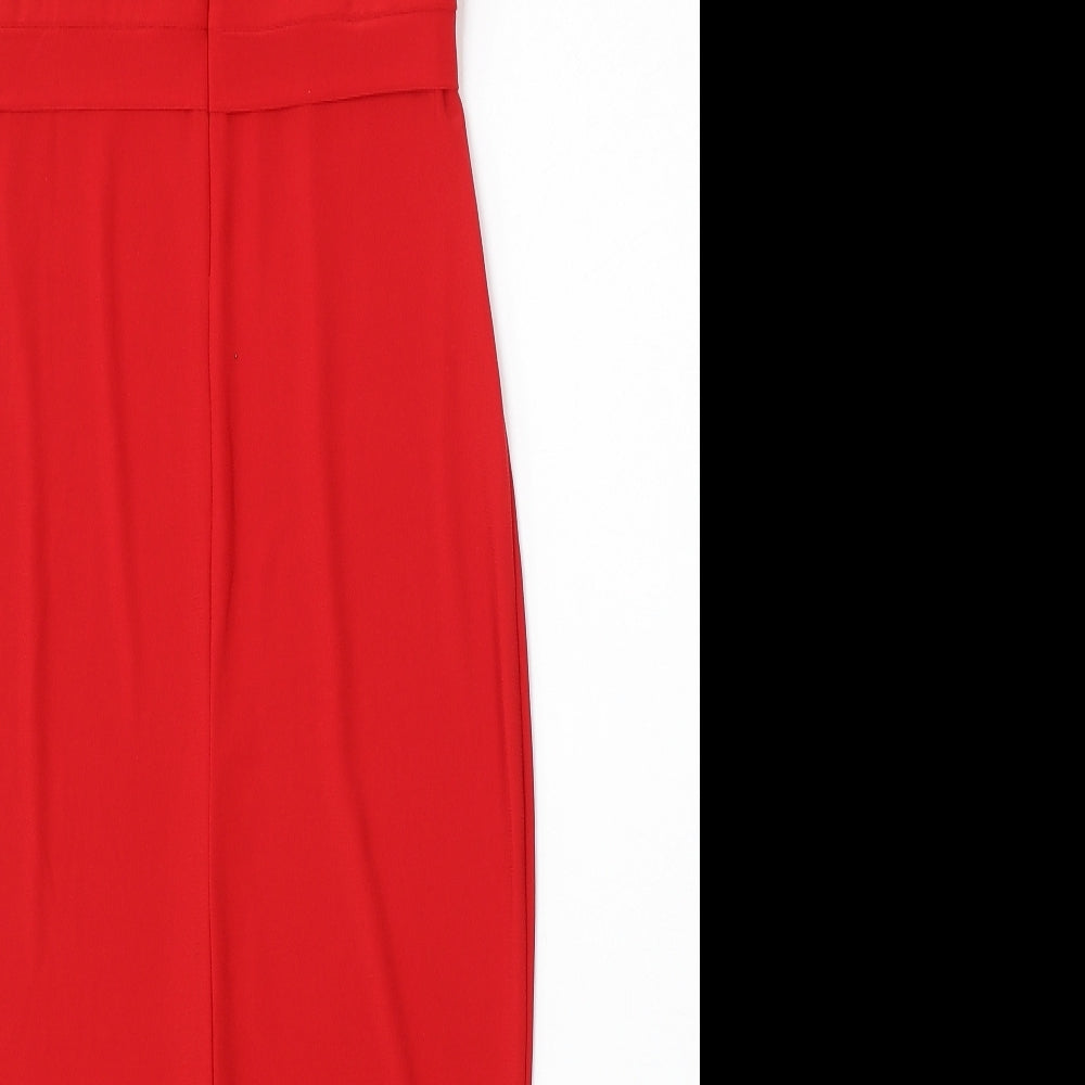 Miusol Womens Red  Polyester Pencil Dress  Size XS  V-Neck