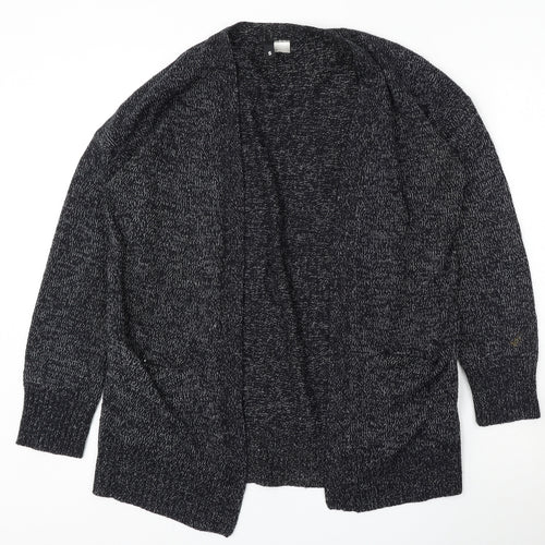 Divided by H&M Womens Grey V-Neck  Acrylic Cardigan Jumper Size S