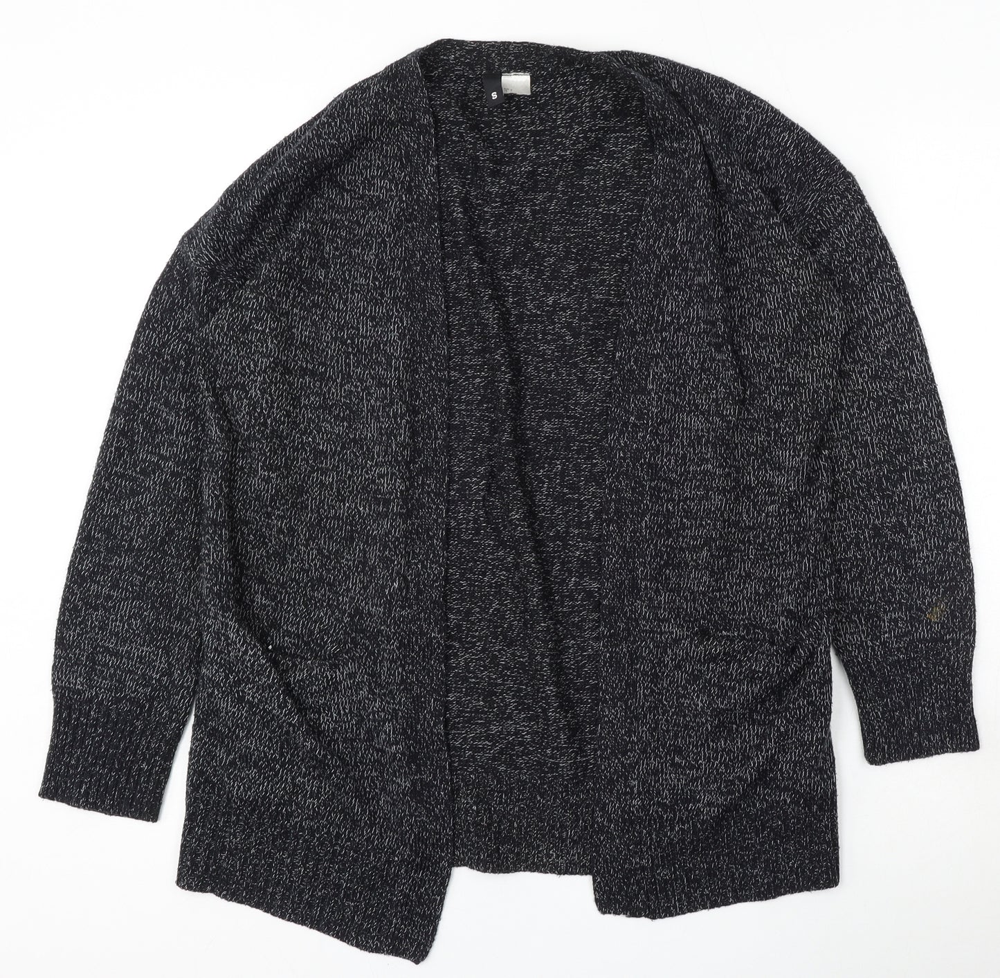 Divided by H&M Womens Grey V-Neck  Acrylic Cardigan Jumper Size S