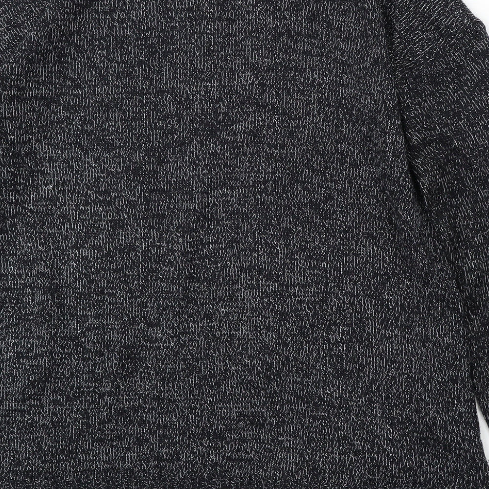 Divided by H&M Womens Grey V-Neck  Acrylic Cardigan Jumper Size S