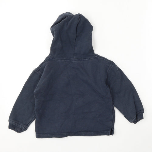 Preworn Boys Blue  Cotton Pullover Hoodie Size 2-3 Years