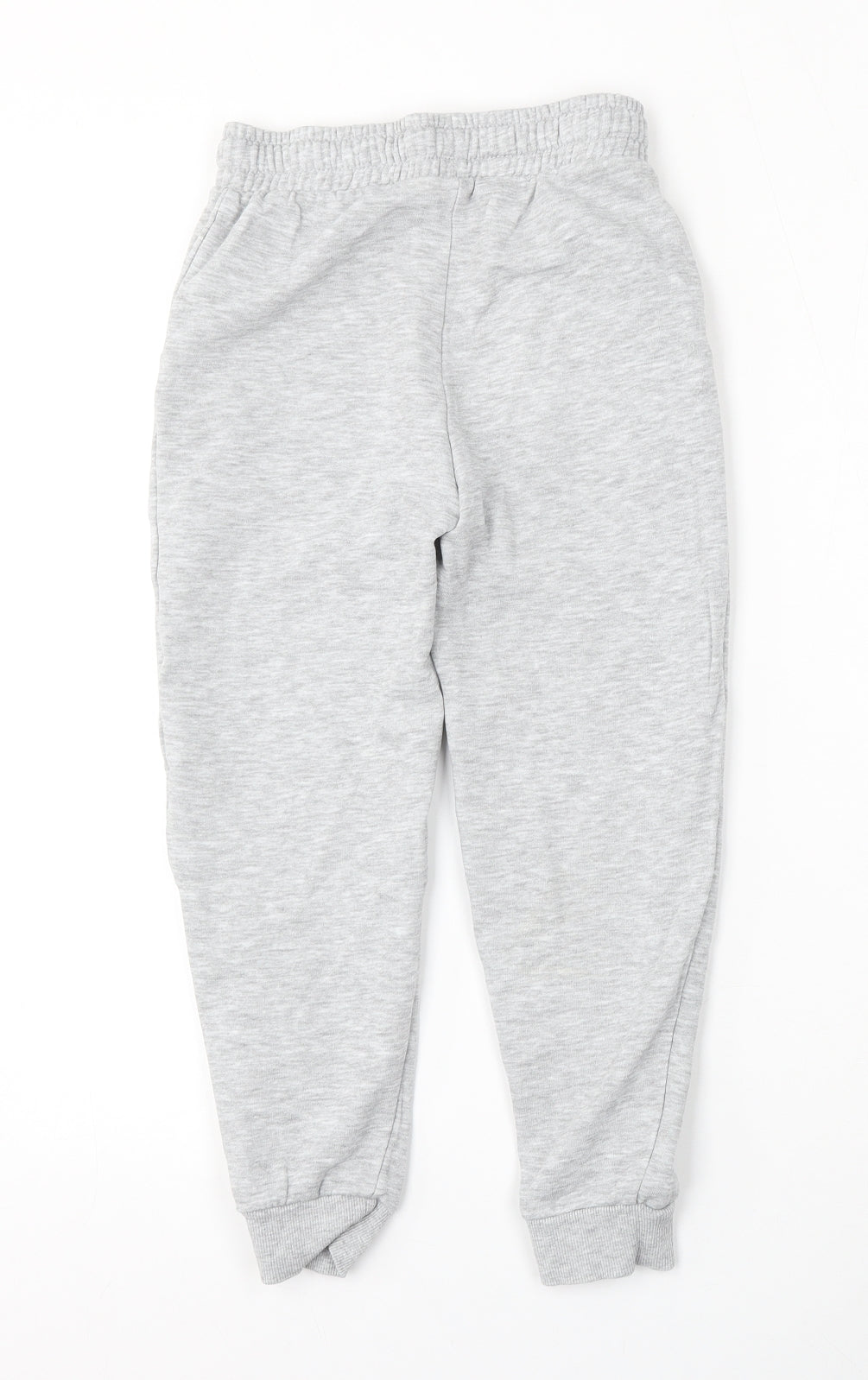 Marks and Spencer Boys Grey  Cotton Jogger Trousers Size 7-8 Years  Regular