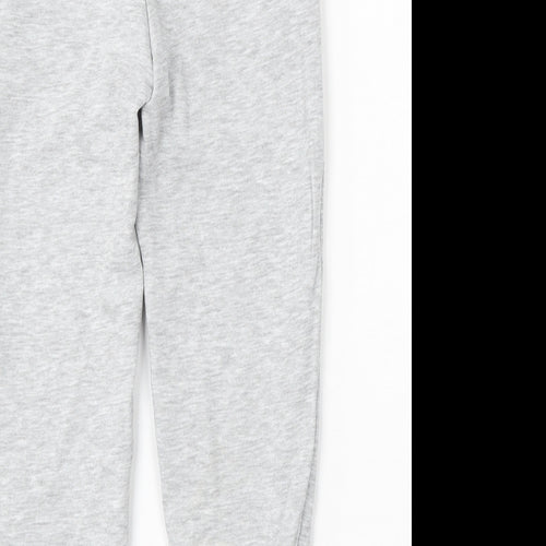 Marks and Spencer Boys Grey  Cotton Jogger Trousers Size 7-8 Years  Regular
