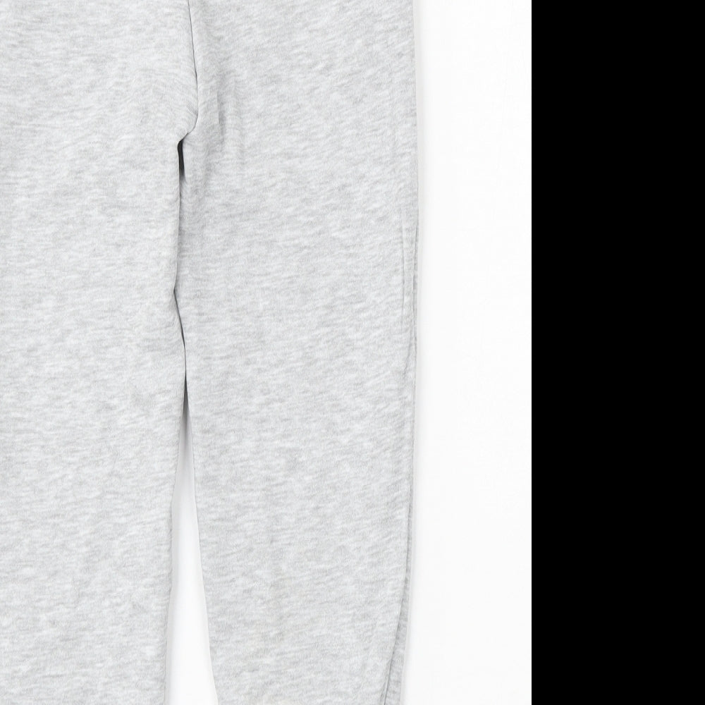 Marks and Spencer Boys Grey  Cotton Jogger Trousers Size 7-8 Years  Regular