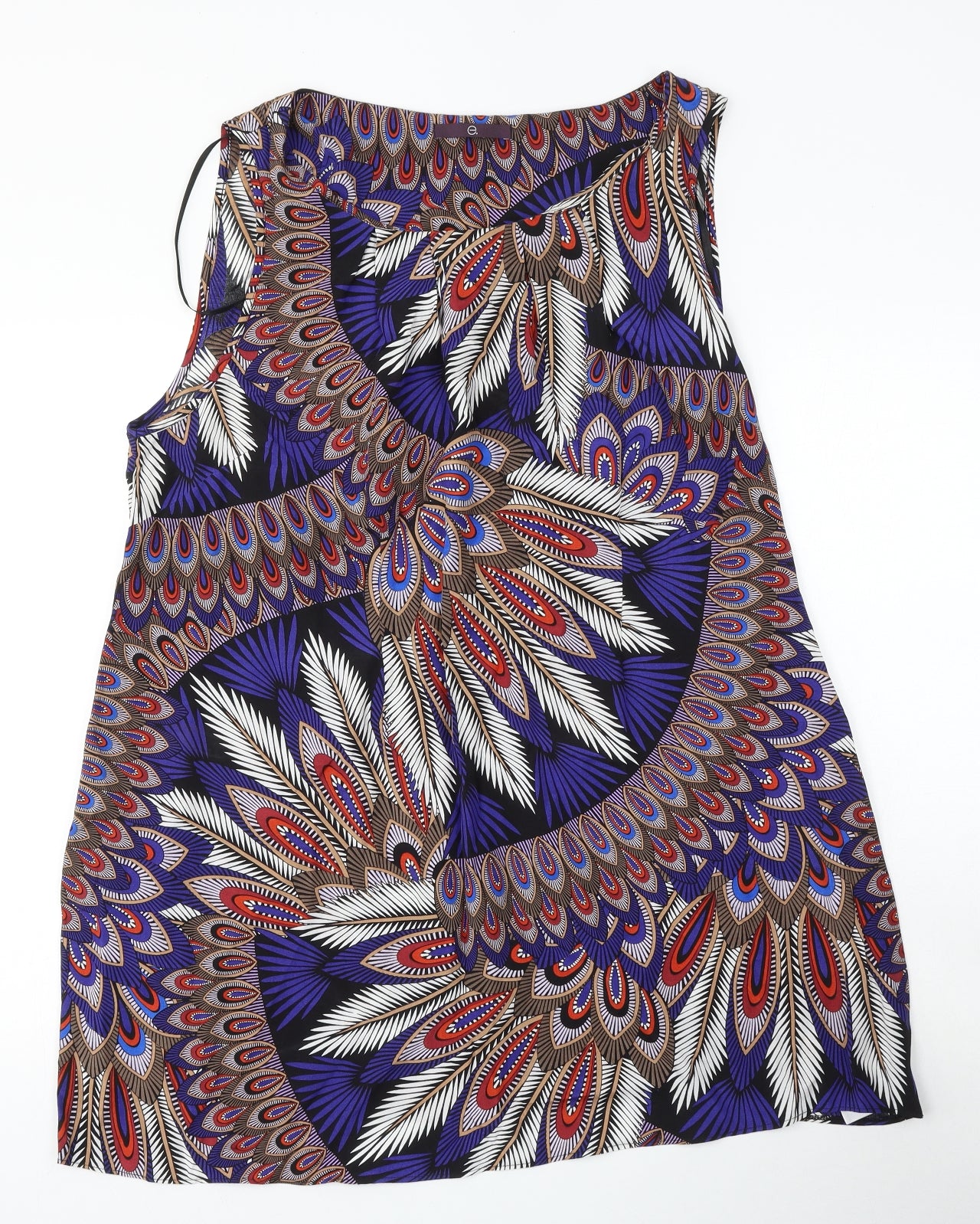 Evie Womens Purple Floral Viscose Shift  Size 20  Round Neck