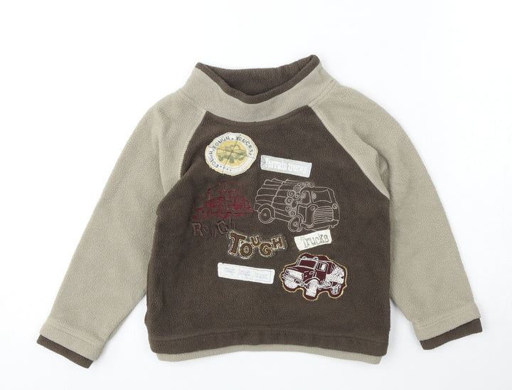 George Boys Beige  Polyester Pullover Sweatshirt Size 2-3 Years