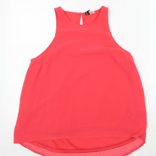 Divided by H&M Womens Red  Polyester Camisole Tank Size 8 Round Neck