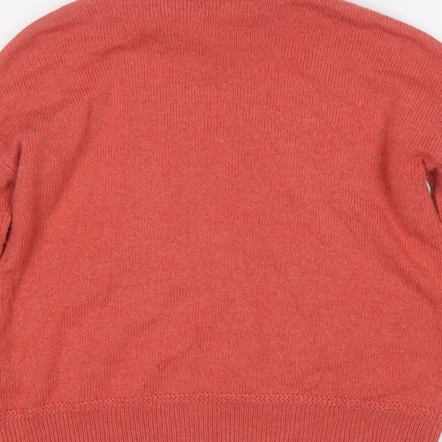 Marks and Spencer Womens Red Mock Neck  Acrylic Pullover Jumper Size XS