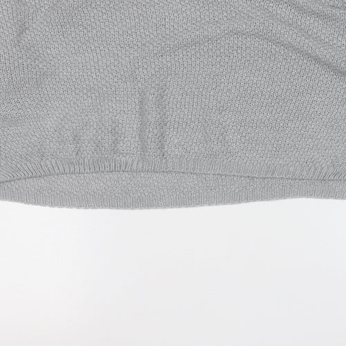 PRETTYLITTLETHING Womens Grey Round Neck  Acrylic Pullover Jumper Size M