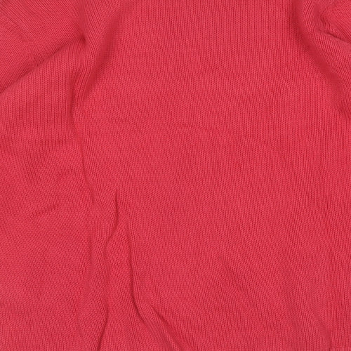 BM Womens Pink Round Neck  Cotton Pullover Jumper Size L