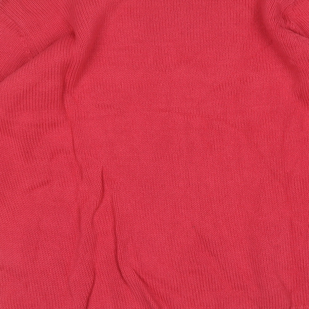 BM Womens Pink Round Neck  Cotton Pullover Jumper Size L