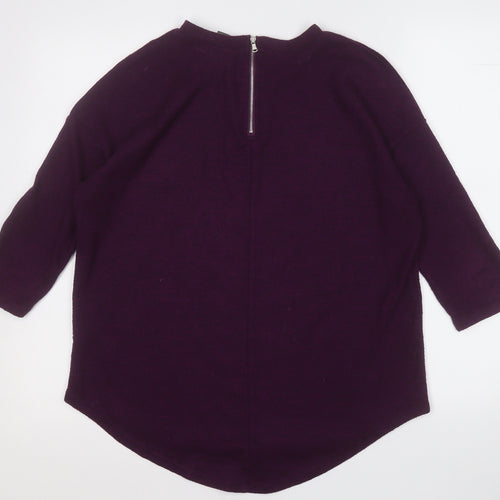 Primark Womens Purple Round Neck  Polyester Pullover Jumper Size 6