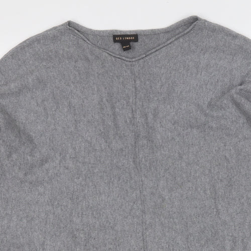 oed london Womens Grey Round Neck  Viscose Pullover Jumper Size 2XL
