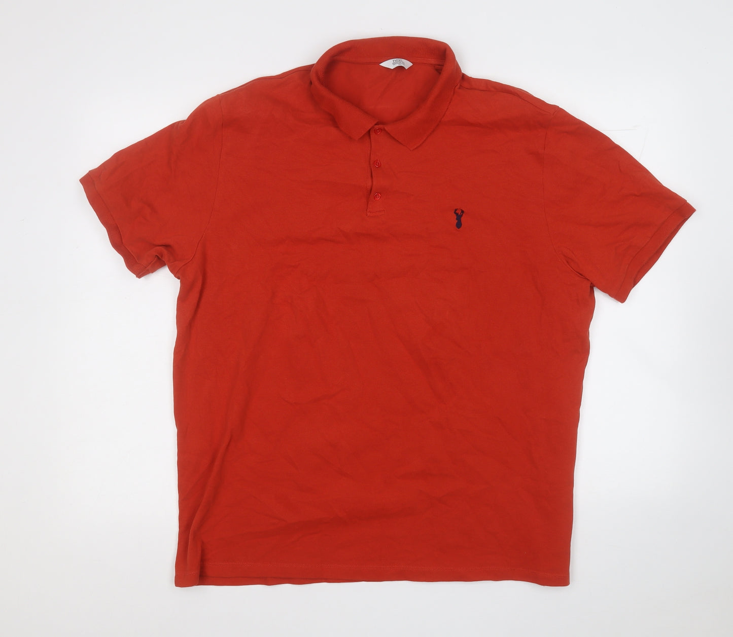 NEXT Mens Orange  Cotton  Polo Size XL Collared